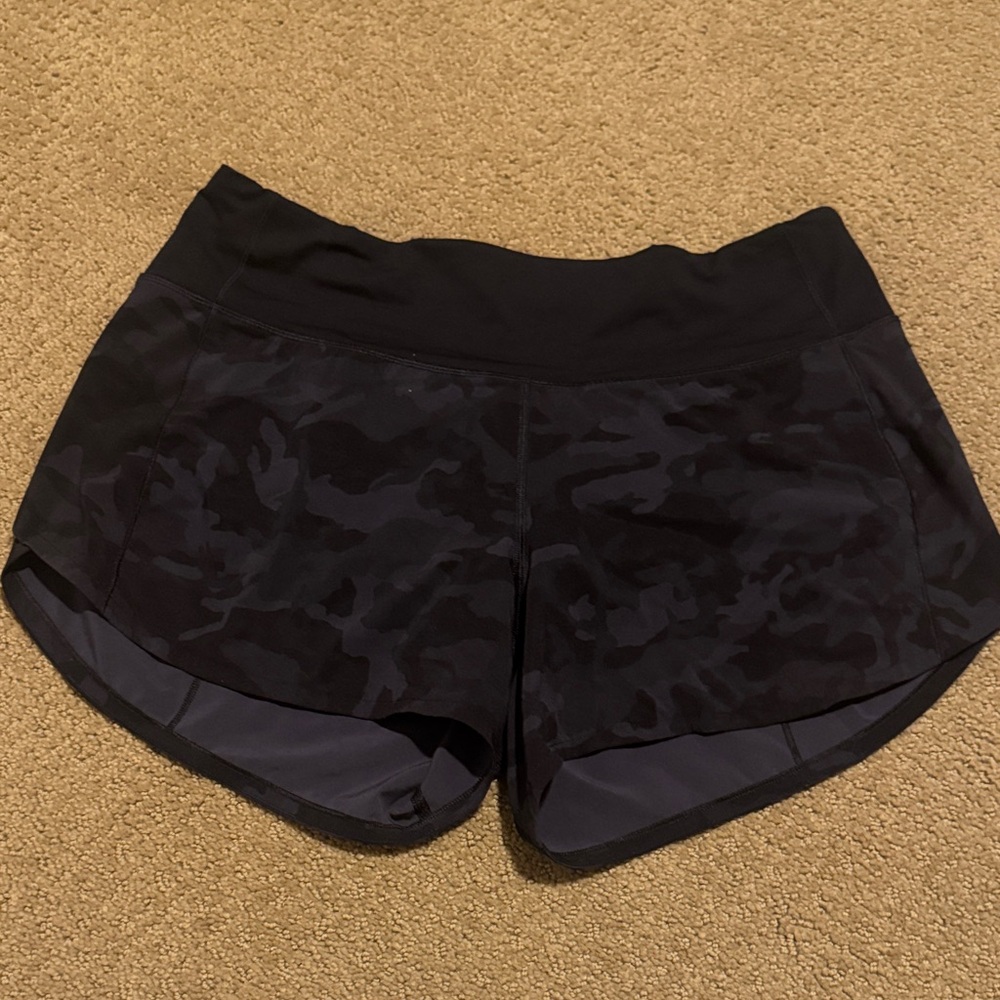 lululemon athletica Black Camo Athletic Shorts